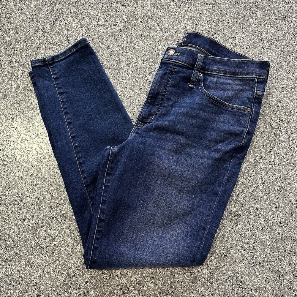 J Crew Jeans Womens 30x27 9" Mid Rise Skinny Stretch Dark Wash Denim